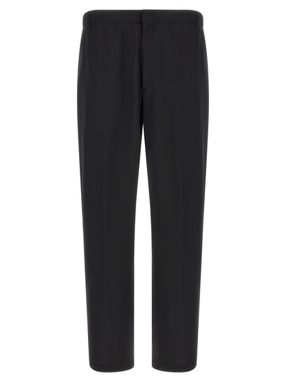 Lardini Black Virgin Wool Dress Pants