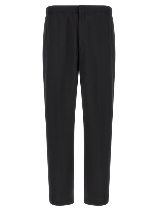 Lardini Black Virgin Wool Dress Pants