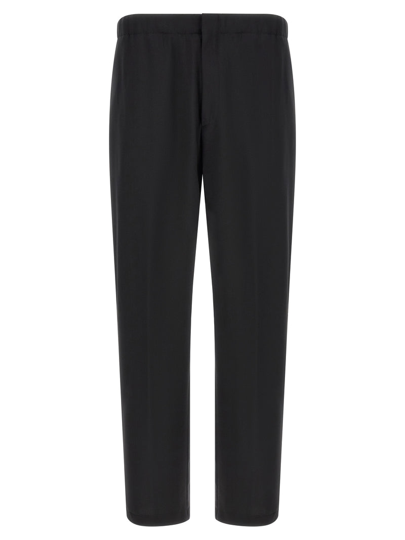 Lardini Black Virgin Wool Dress Pants