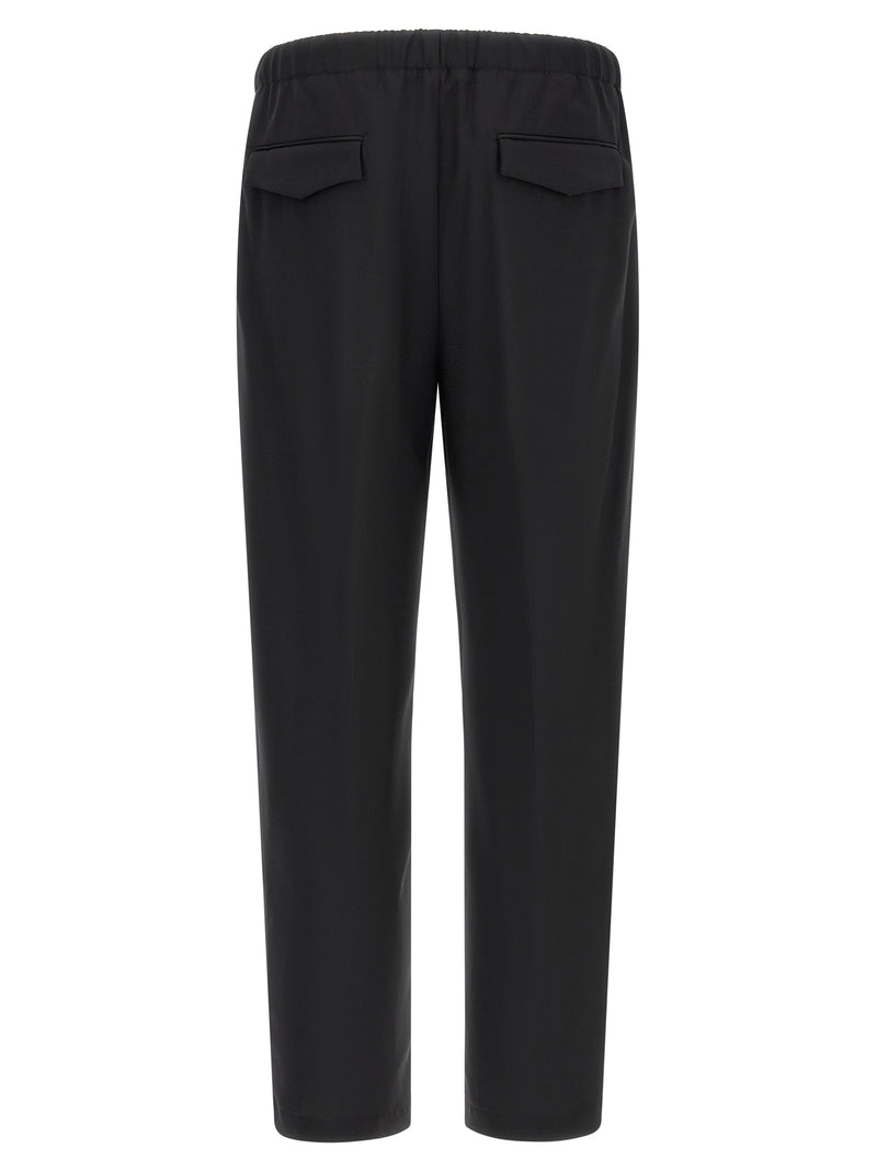 Lardini Black Virgin Wool Dress Pants