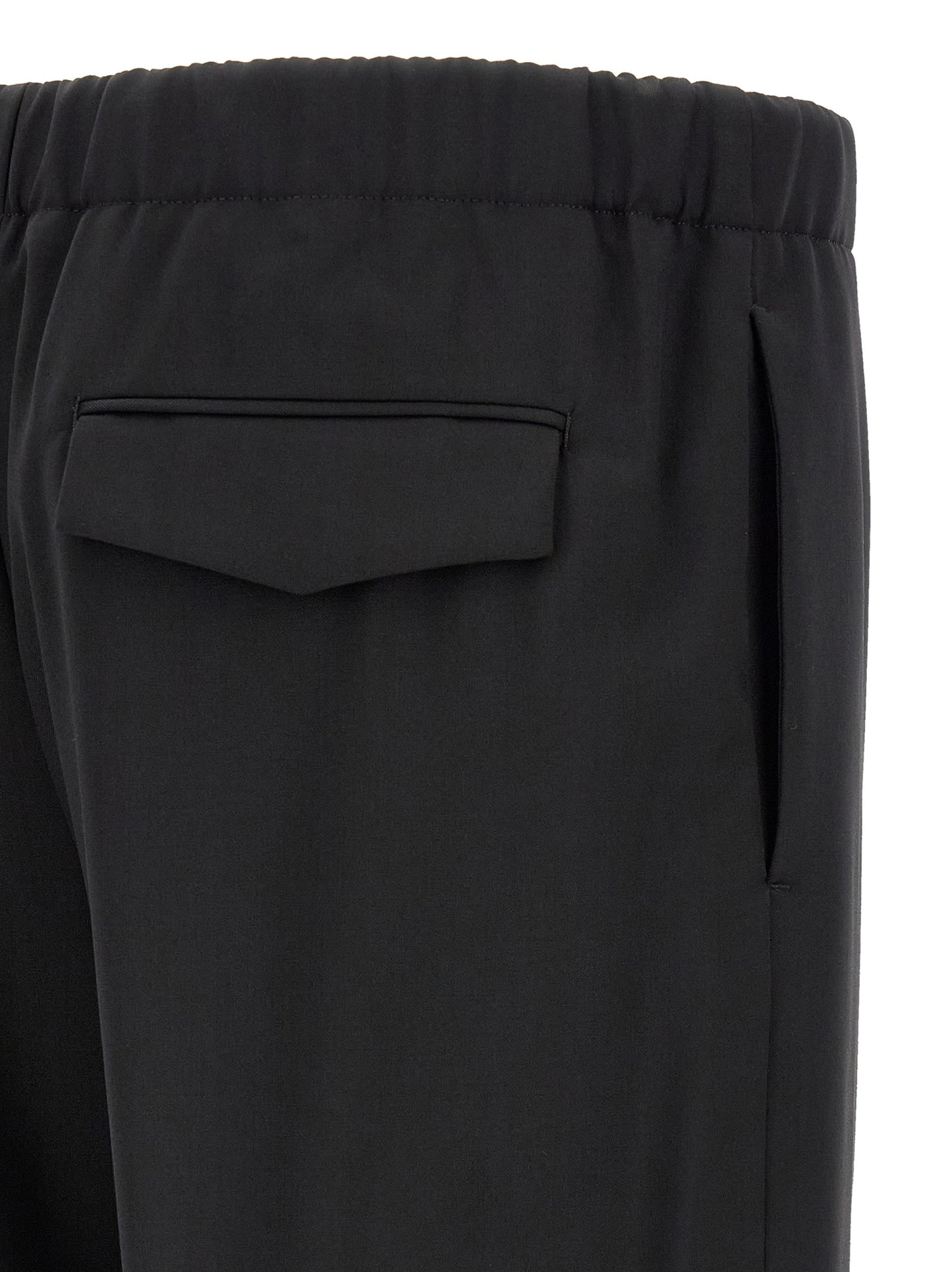 Lardini Black Virgin Wool Dress Pants