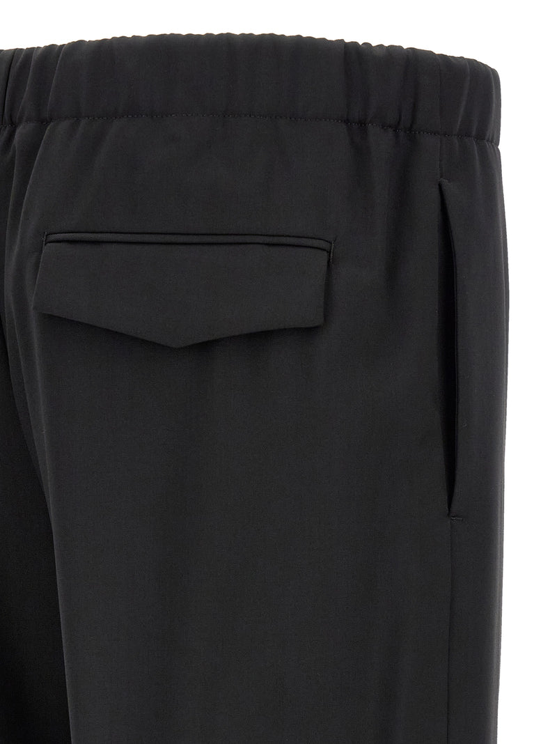 Lardini Black Virgin Wool Dress Pants