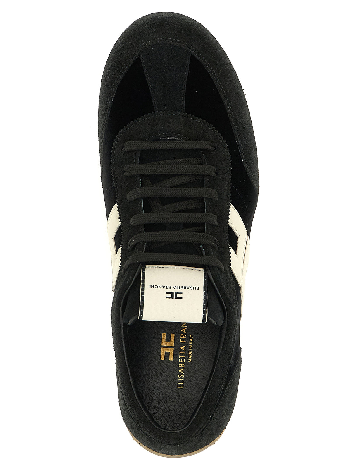 Baskets basses bicolores en cuir Elisabetta Franchi
