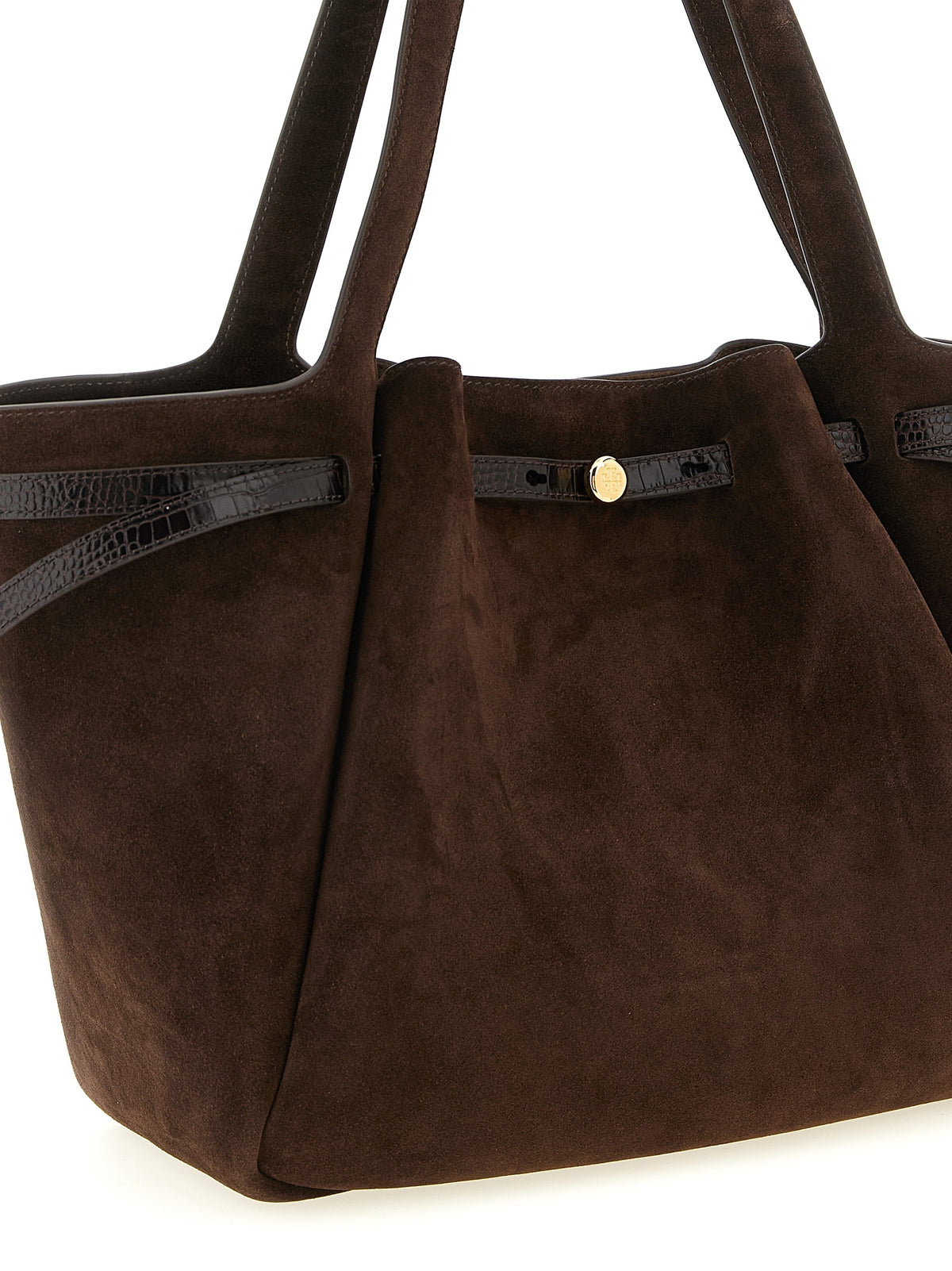 Sac cabas Tory Burch en cuir de vachette marron