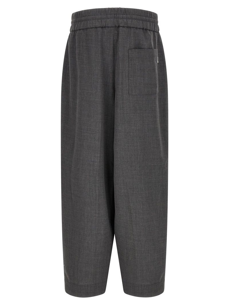 Ami Paris Gray Virgin Wool Casual Pants