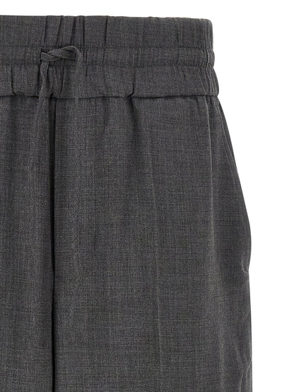 Ami Paris Gray Virgin Wool Casual Pants