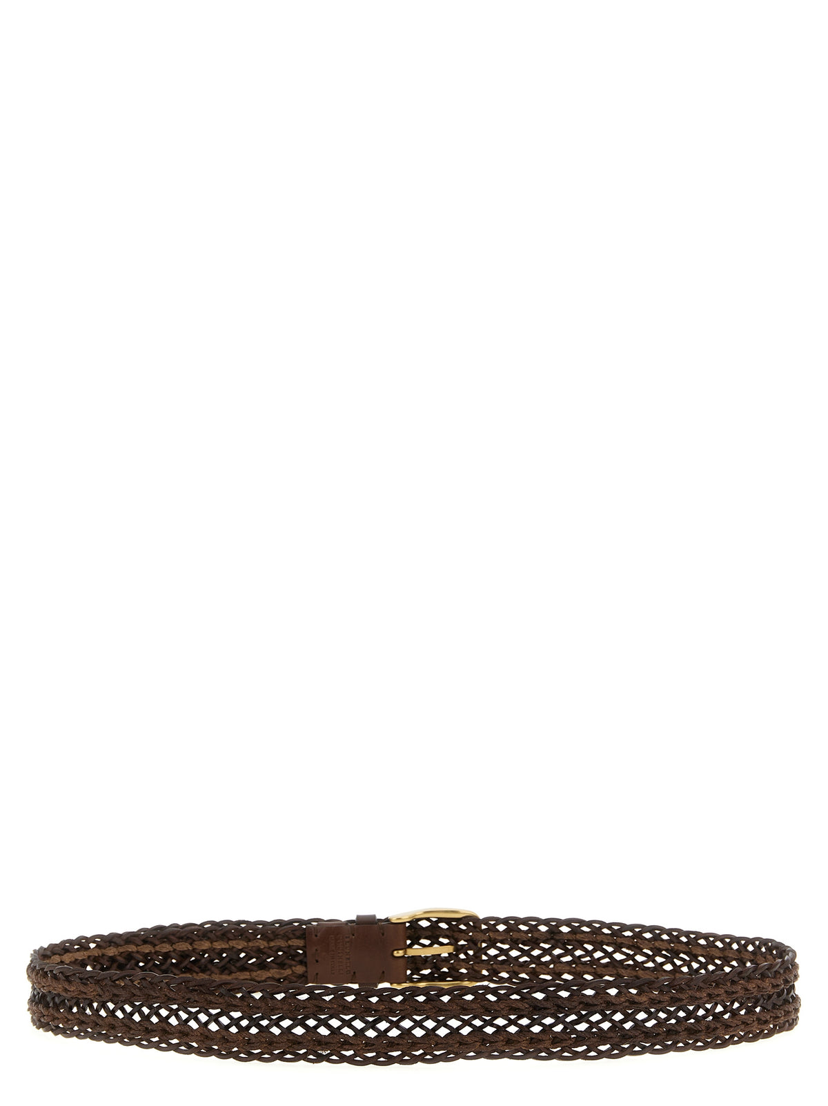 Ceinture Brunello Cucinelli en cuir de veau marron