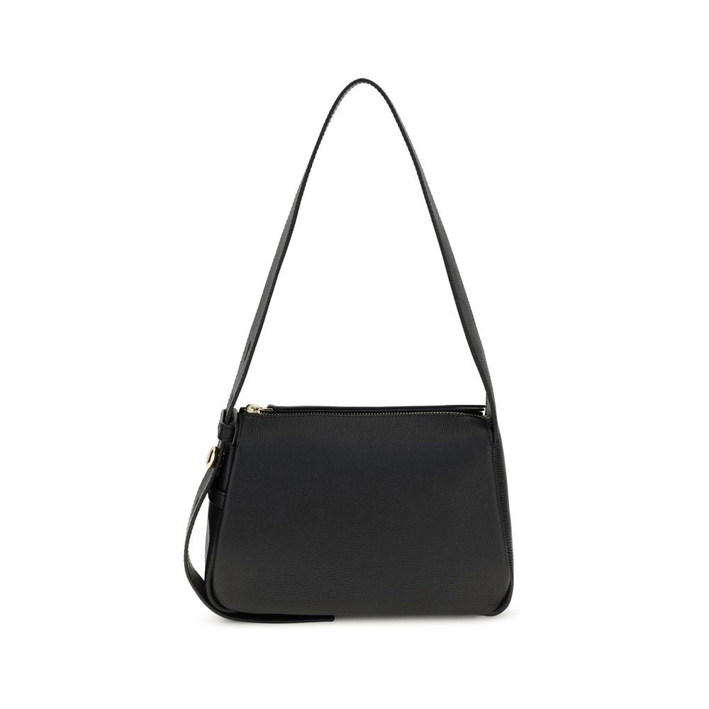 Sac à bandoulière en cuir de veau noir Bos Taurus Tory Burch
