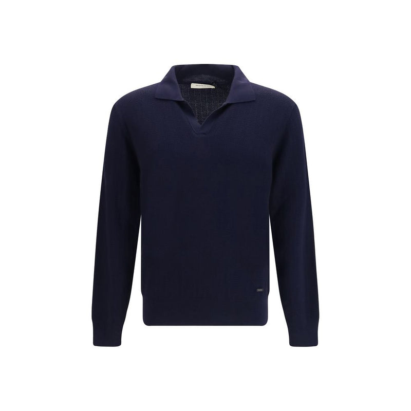 Brooksfield Blue Wool Oves Aries Cardigan