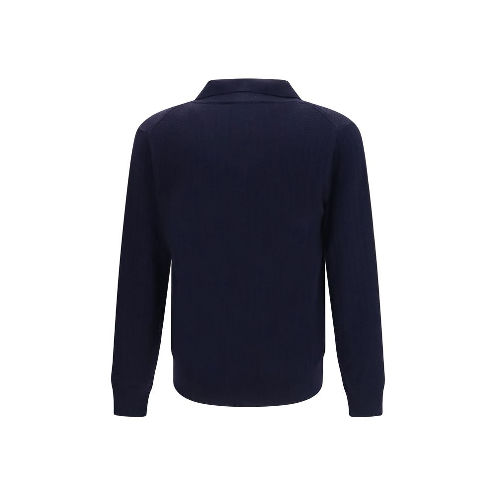 Brooksfield Gilet en laine bleue Oves Aries