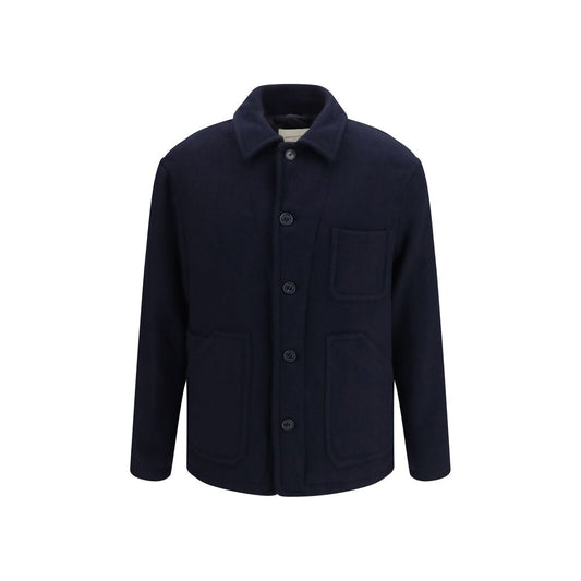 Brooksfield Blue Wool Oves Aries Full-Length Jacket