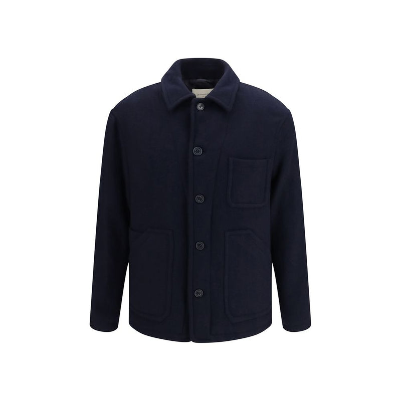 Brooksfield Blue Wool Oves Aries Full-Length Jacket