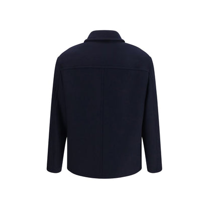 Brooksfield Blue Wool Oves Aries Full-Length Jacket