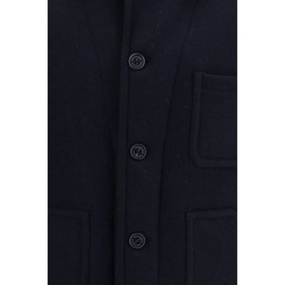 Brooksfield Blue Wool Oves Aries Full-Length Jacket