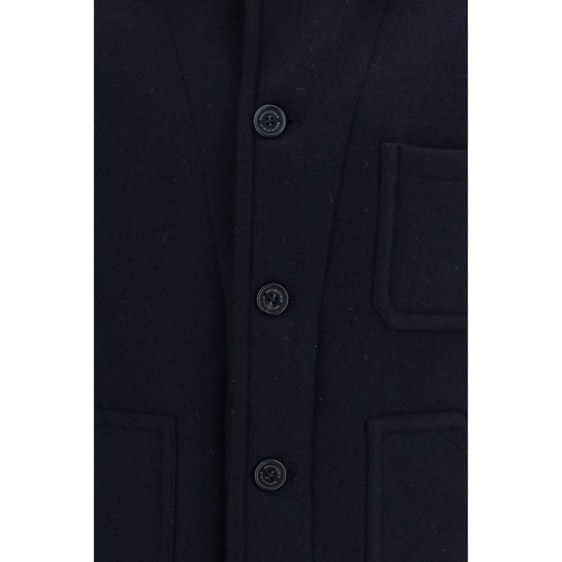 Brooksfield Blue Wool Oves Aries Full-Length Jacket