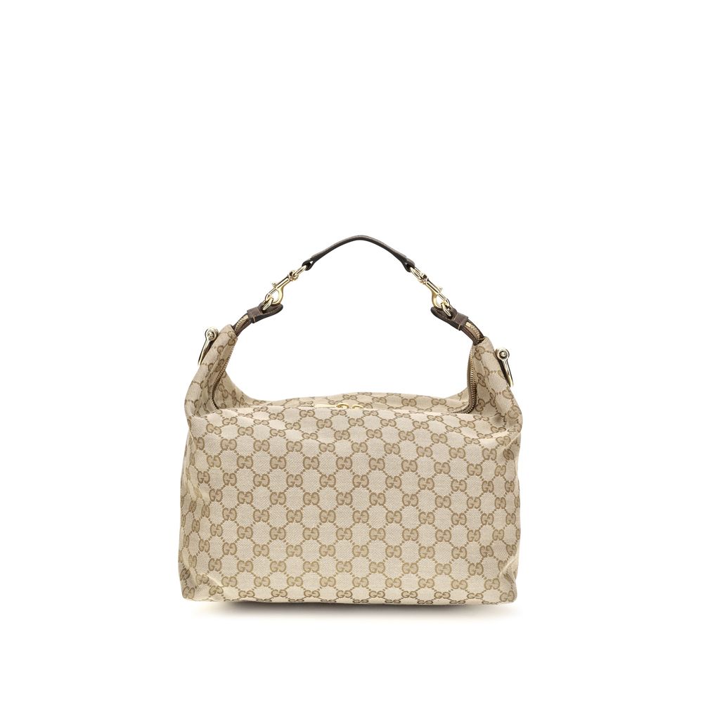 Sac à bandoulière en tissu beige Gucci