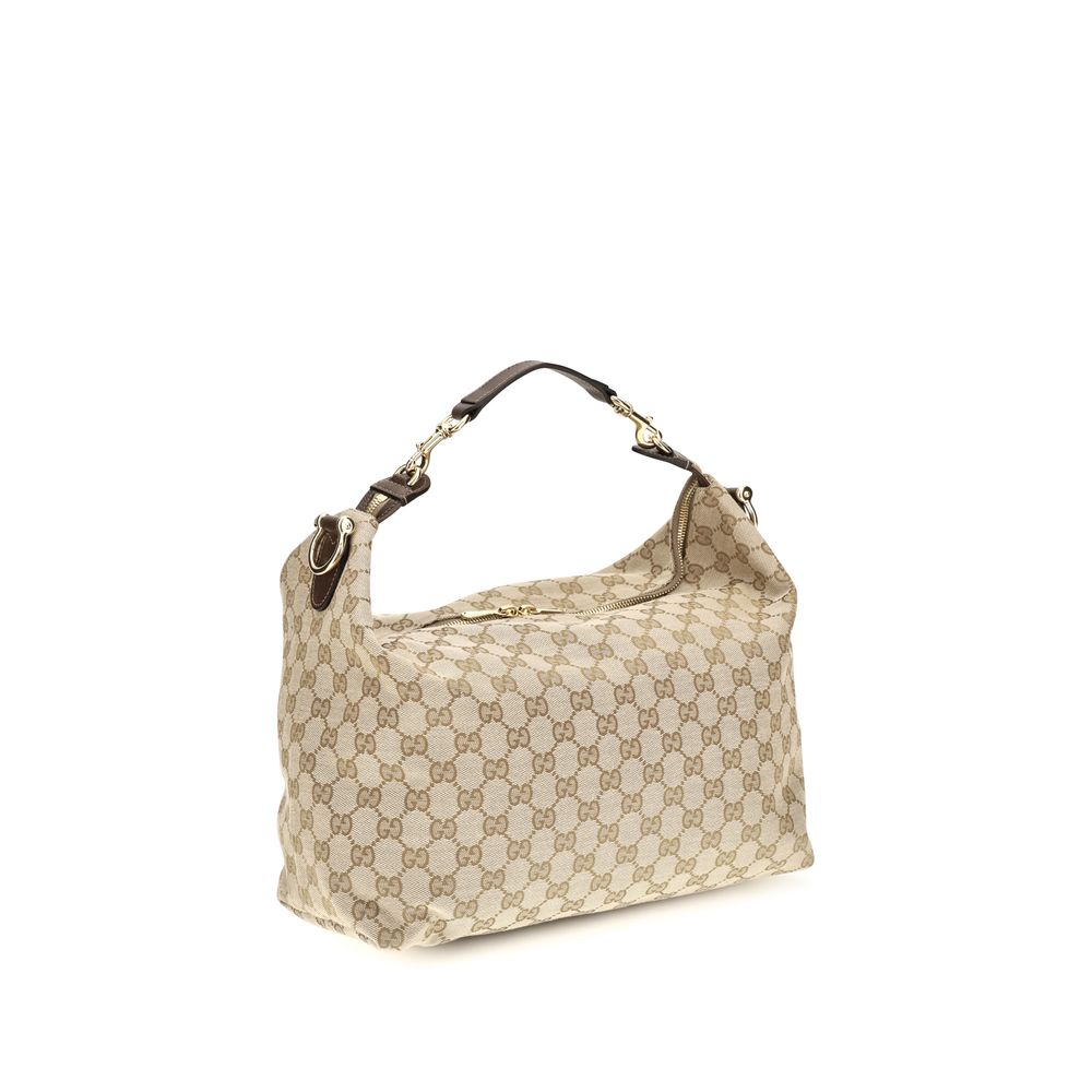 Sac à bandoulière en tissu beige Gucci