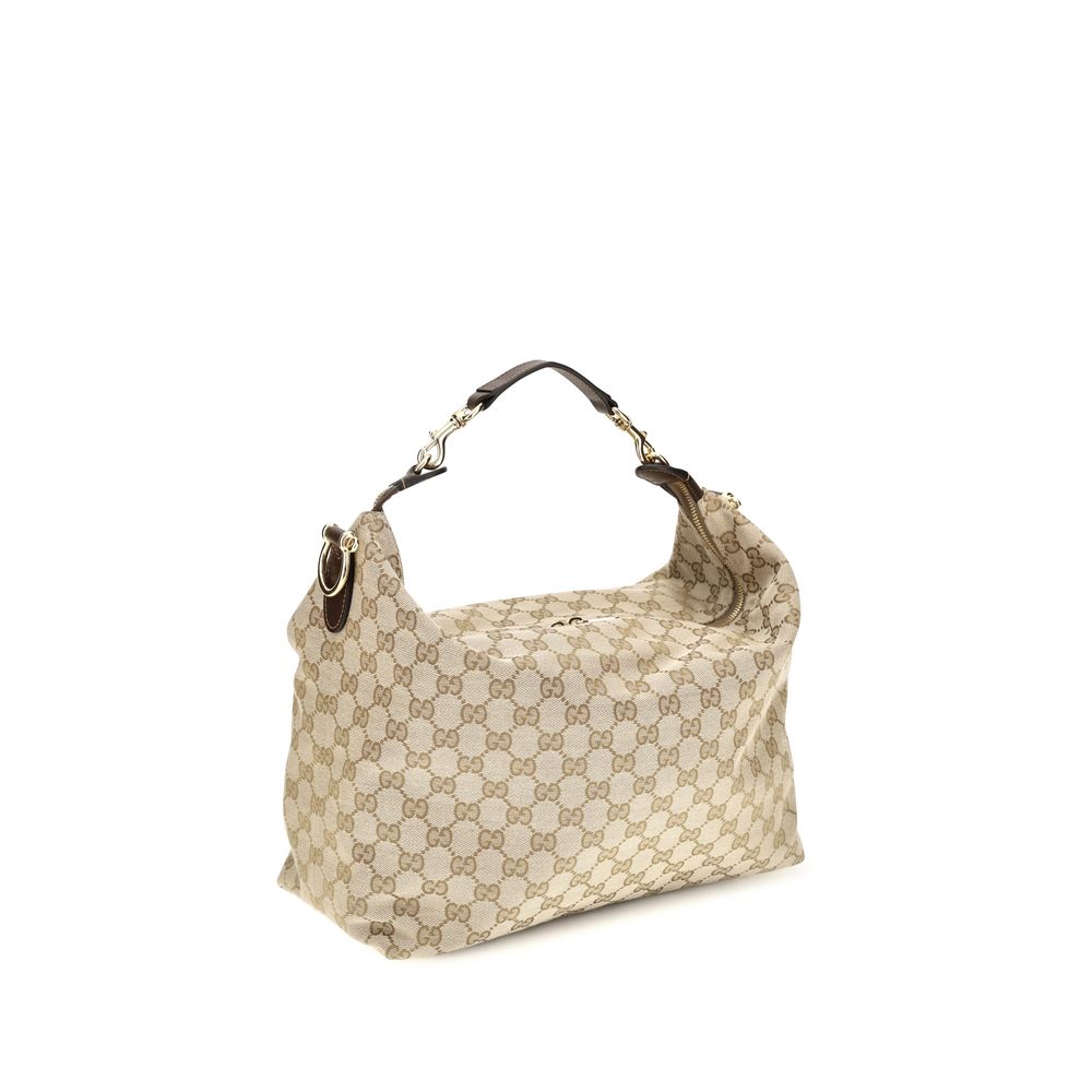 Sac à bandoulière en tissu beige Gucci