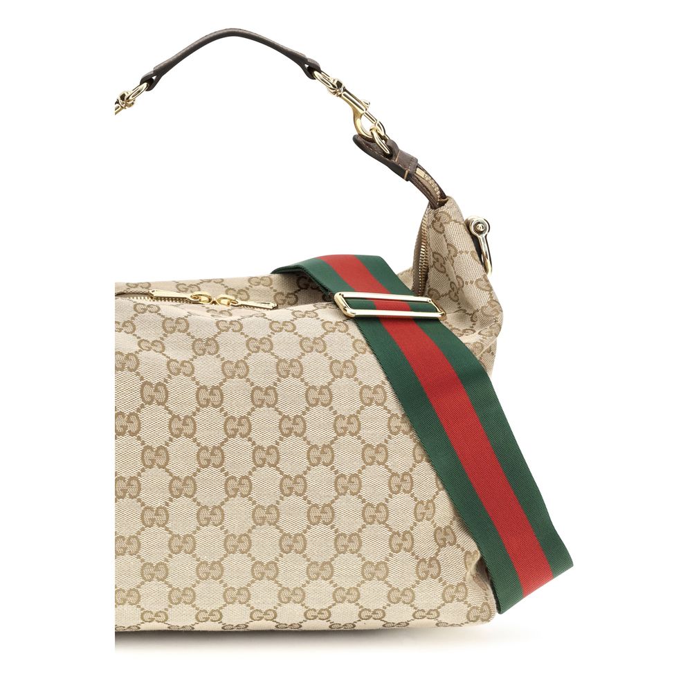 Sac à bandoulière en tissu beige Gucci
