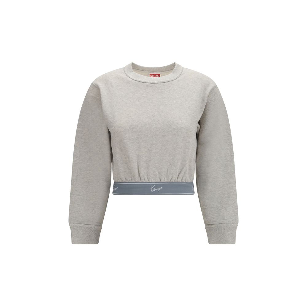 Sweat-shirt en coton gris Kenzo
