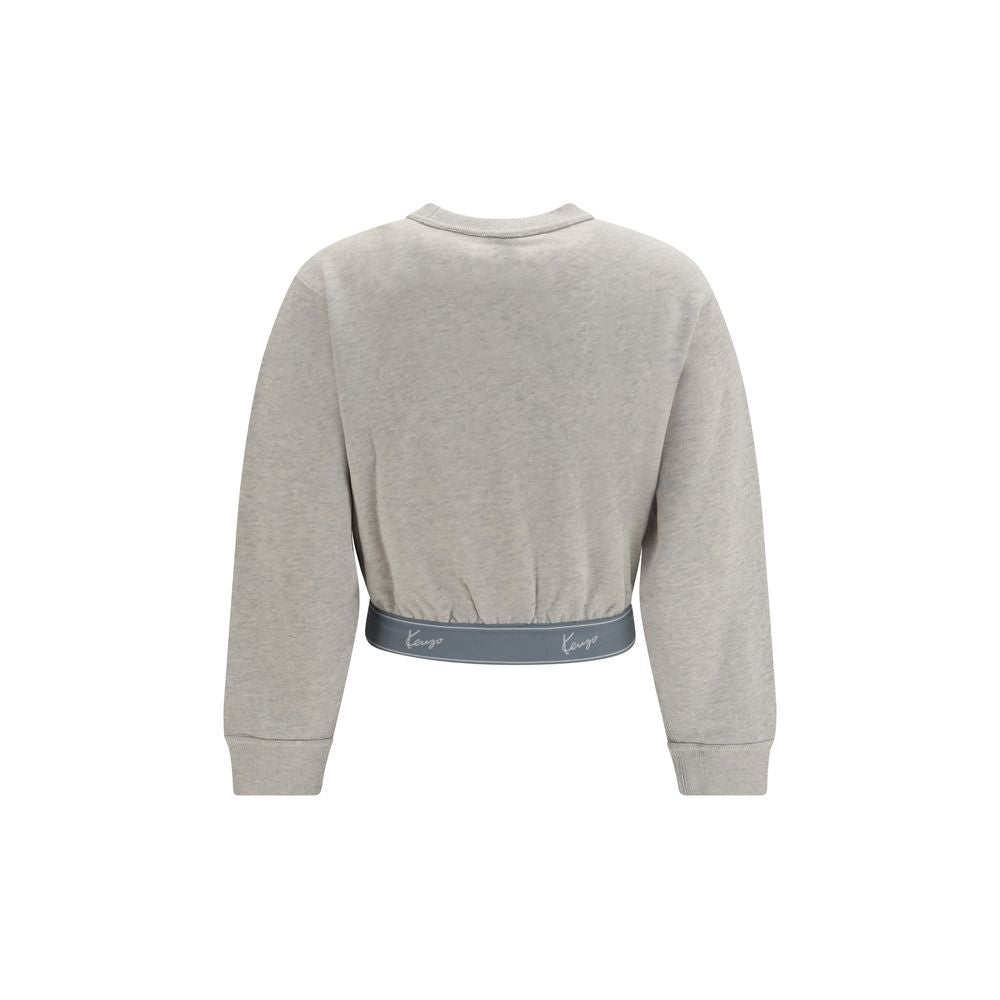 Sweat-shirt en coton gris Kenzo