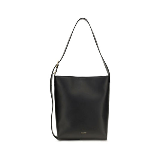 Jil Sander Black Calf Leather Bos Taurus Handbag