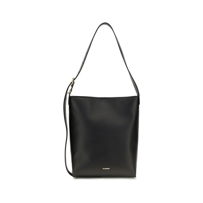 Jil Sander Black Calf Leather Bos Taurus Handbag