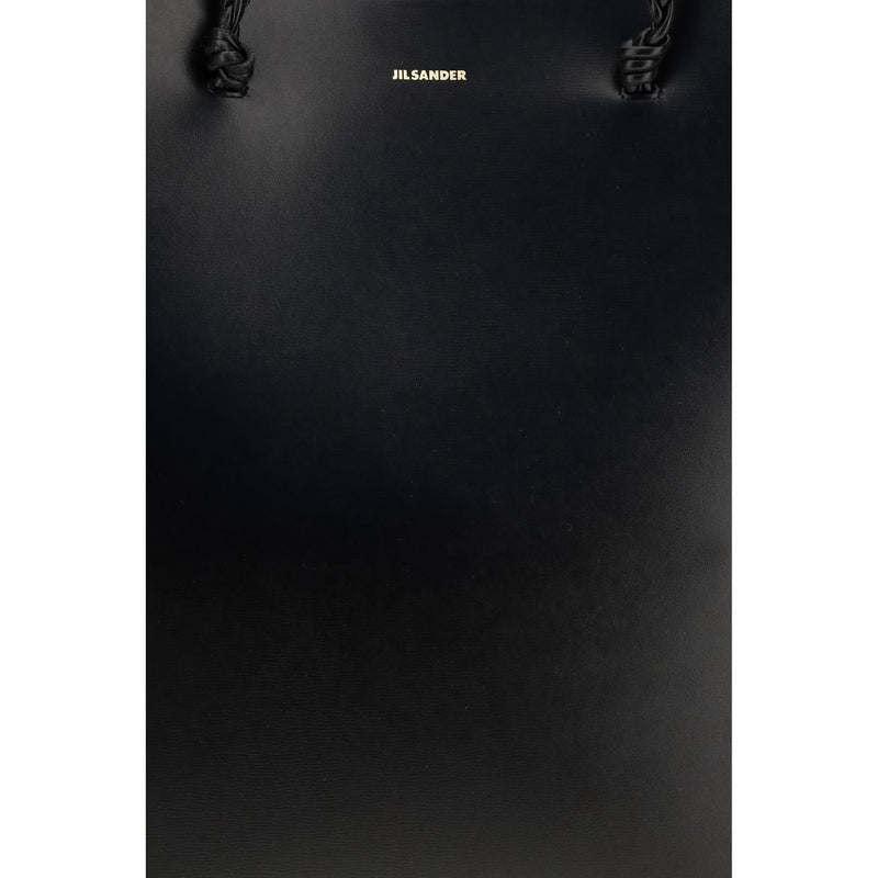 Jil Sander Black Calf Leather Bos Taurus Shoulder Bag