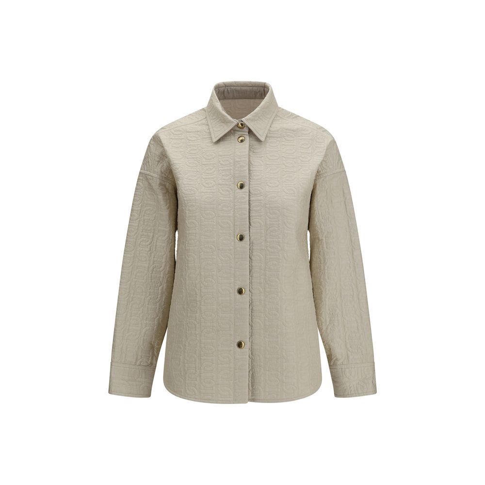 Veste longue Moncler en polyamide beige