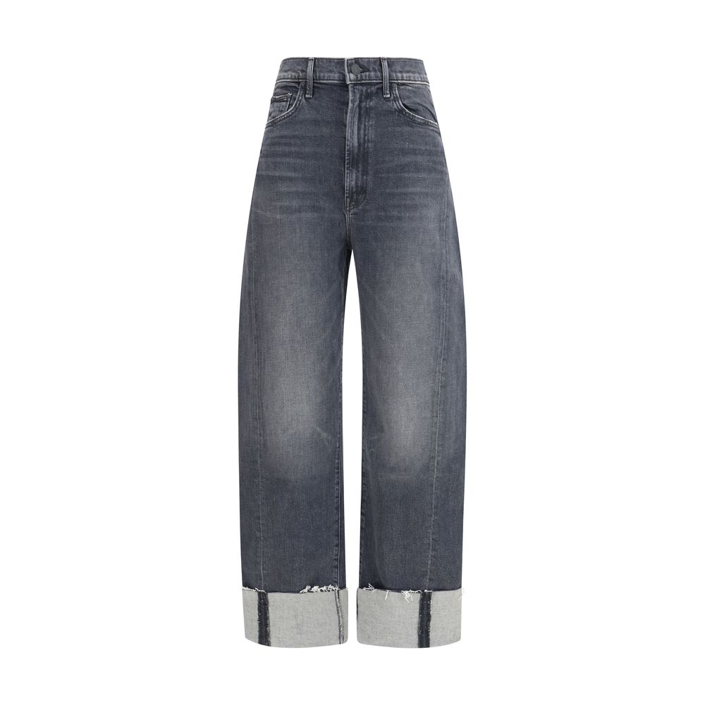 Mother Denim Jean Courte en Coton Noir