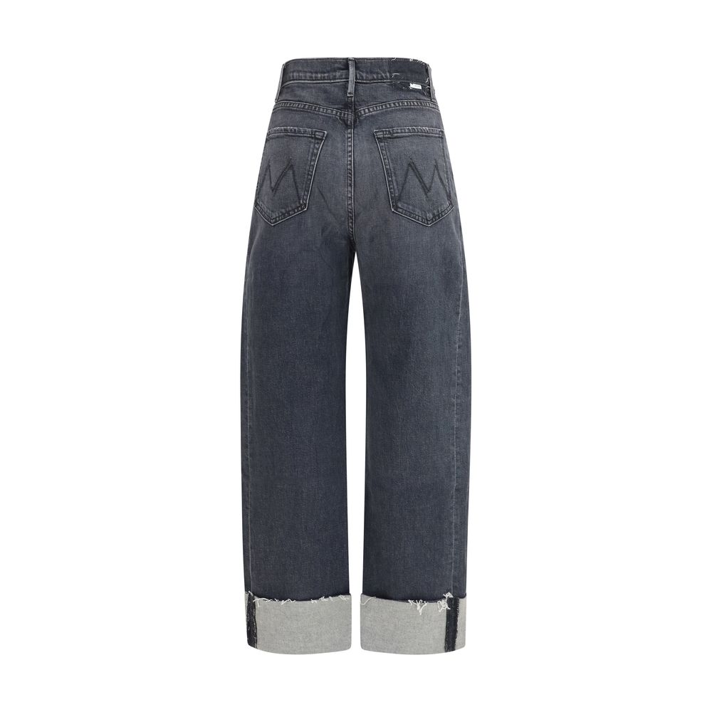 Mother Denim Jean Courte en Coton Noir