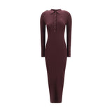 Courrèges Purple Viscose Long Dress