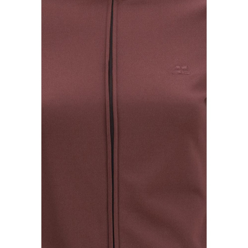 Courrèges Bordeaux Polyester Sweatshirt