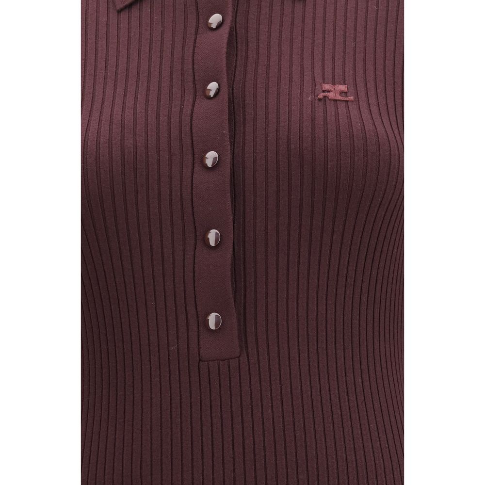 Courrèges Purple Viscose Long Dress