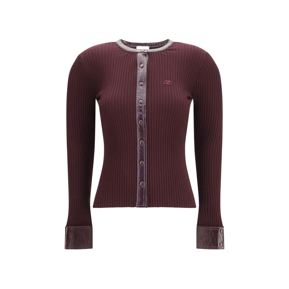 Gilet Courrèges Bordeaux en Viscose
