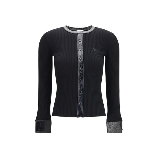 Courrèges Black Viscose Cardigan