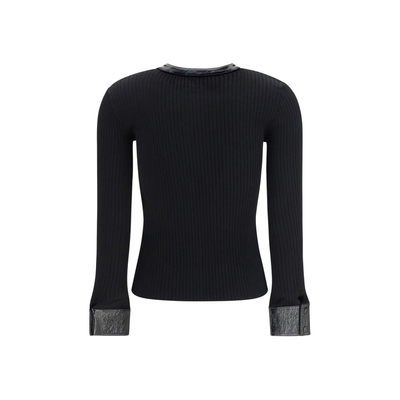 Courrèges Black Viscose Cardigan
