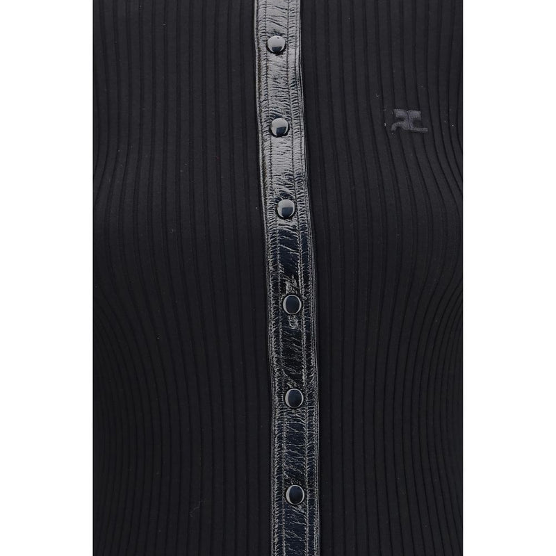 Courrèges Black Viscose Cardigan