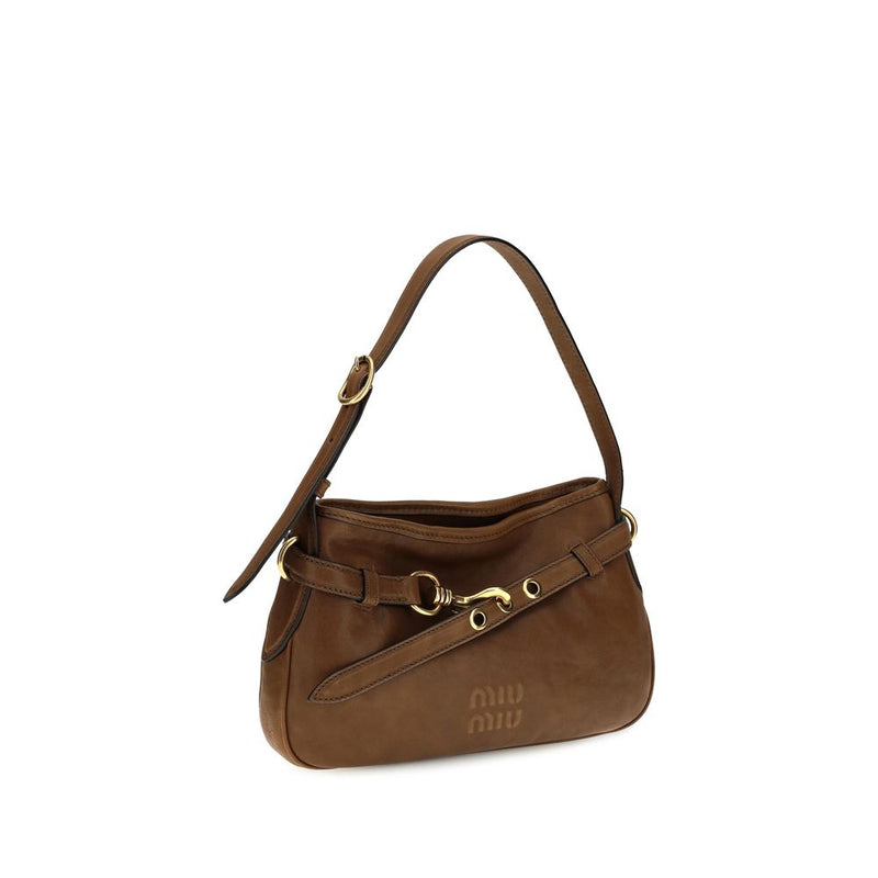 Miu Miu Brown Lamb Ovis Aries Aries Shoulder Bag