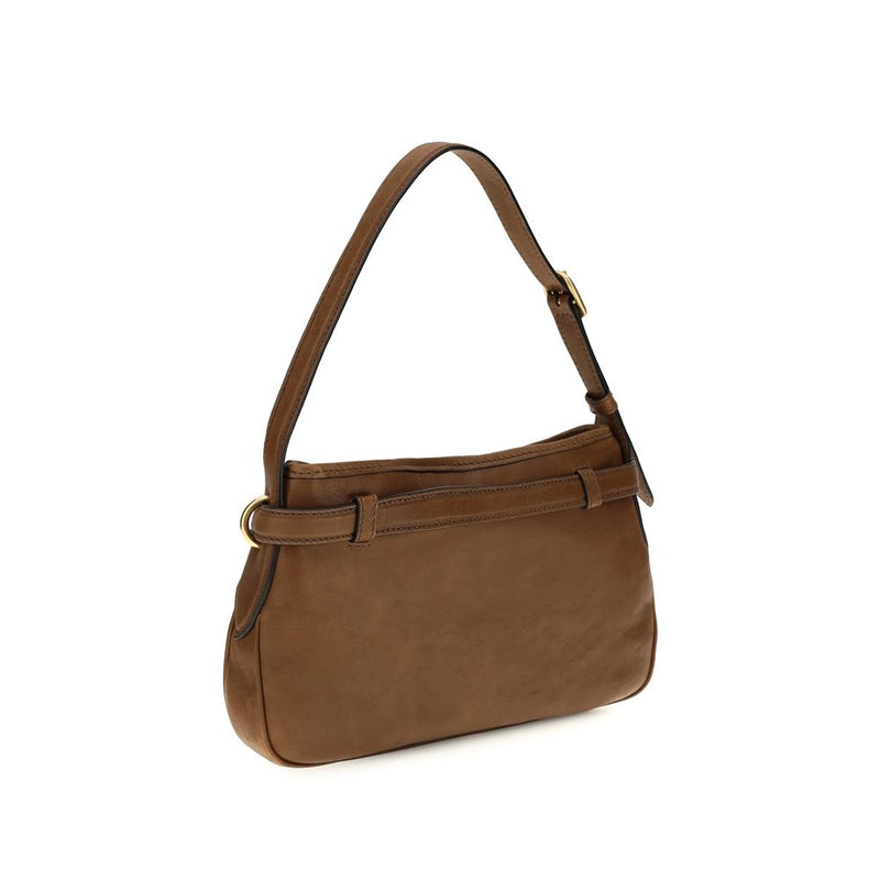Miu Miu Brown Lamb Ovis Aries Aries Shoulder Bag