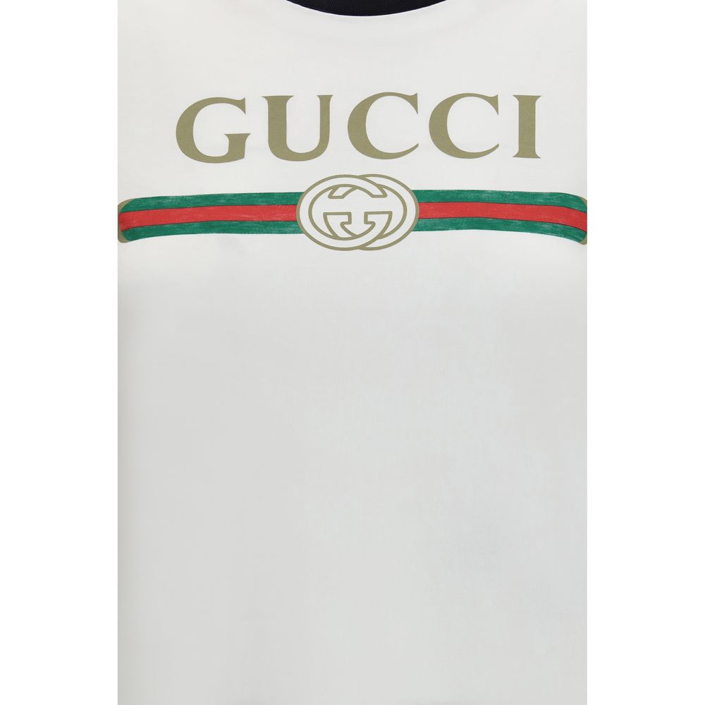 T-shirt blanc en coton Gucci
