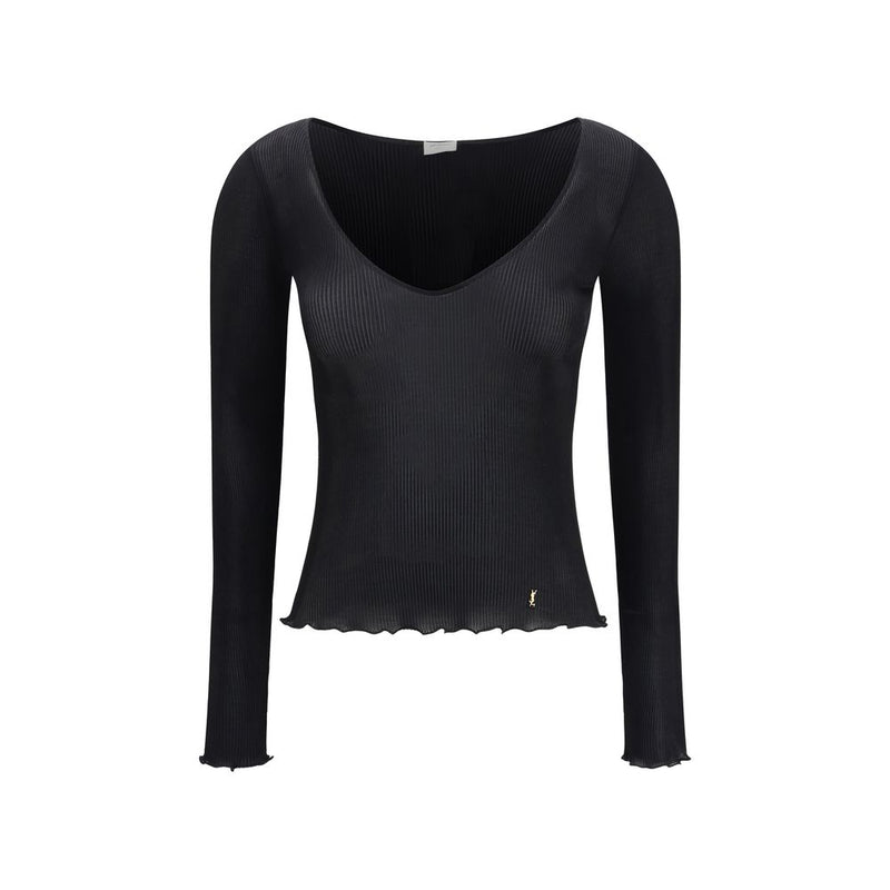 Saint Laurent Black Silk Blouse