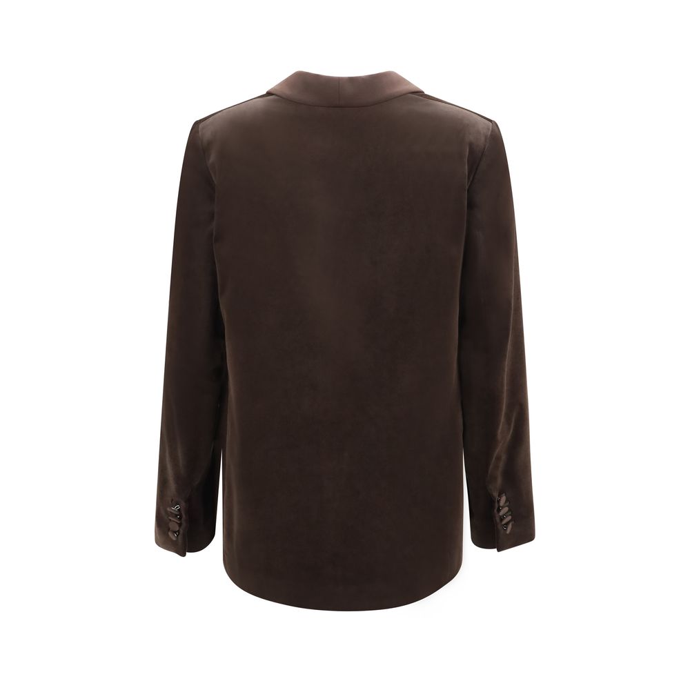 Blazer Lardini en coton marron