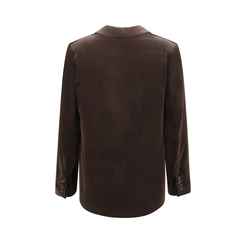 Lardini Brown Cotton Blazer