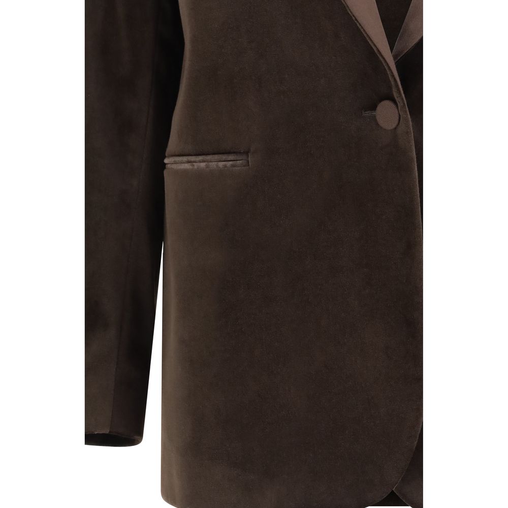 Blazer Lardini en coton marron