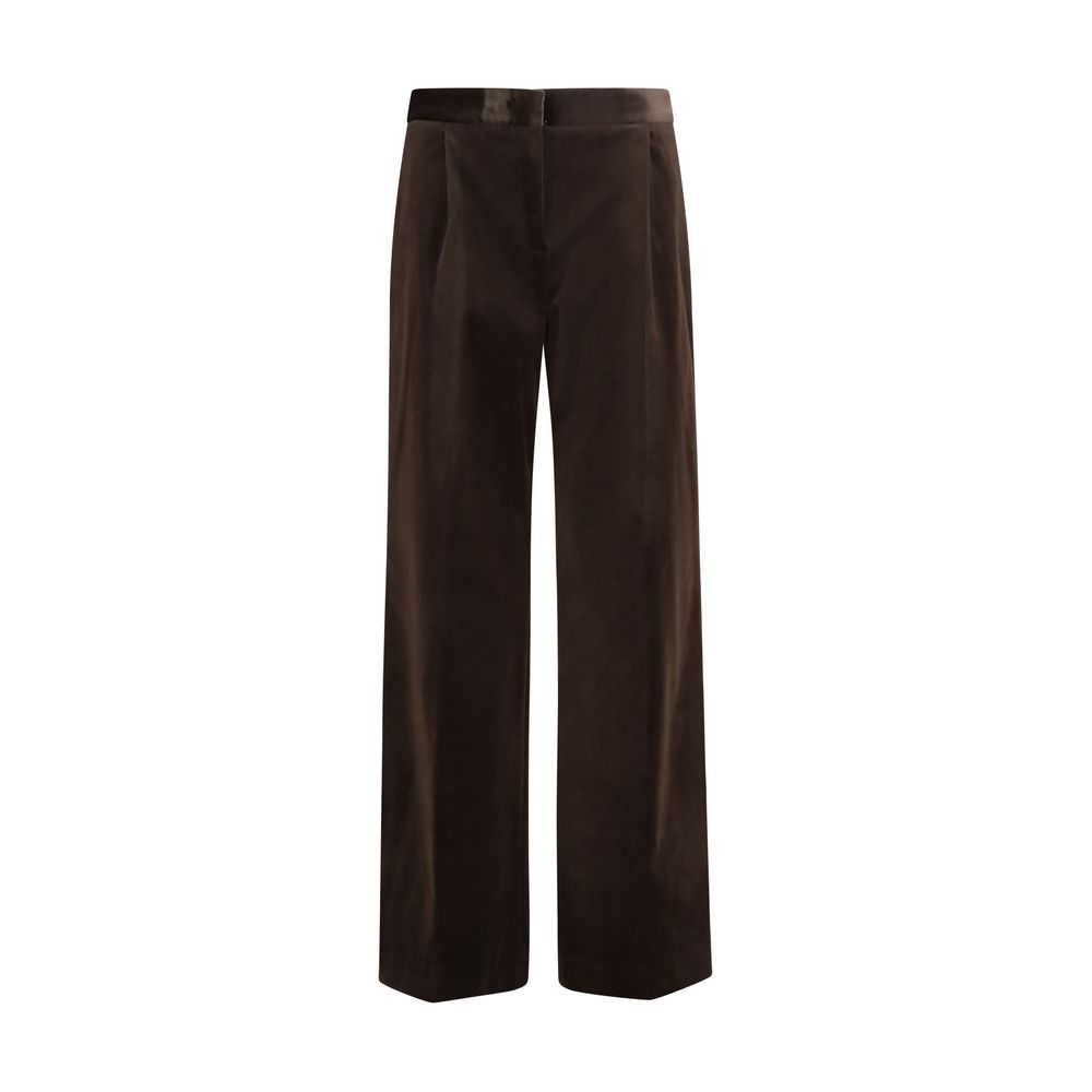 Pantalon en coton marron Lardini