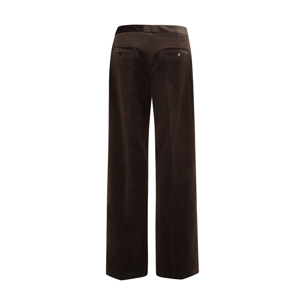 Pantalon en coton marron Lardini