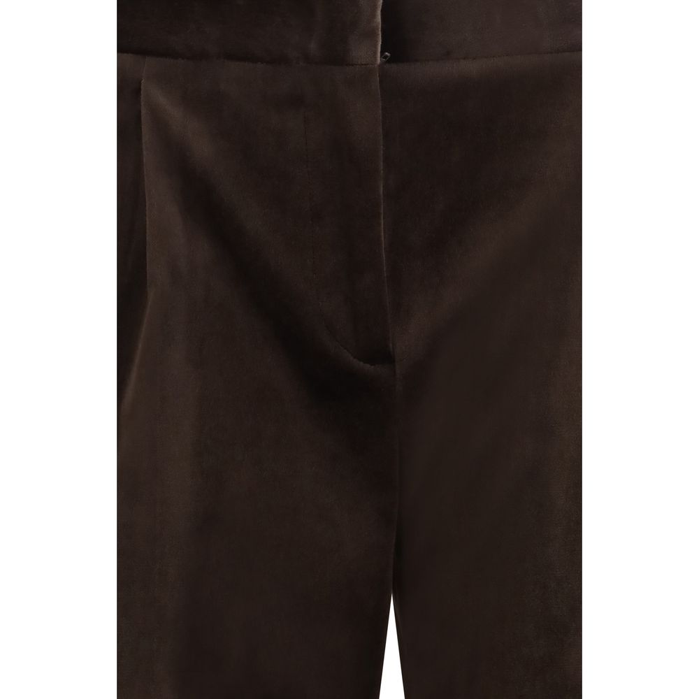 Pantalon en coton marron Lardini
