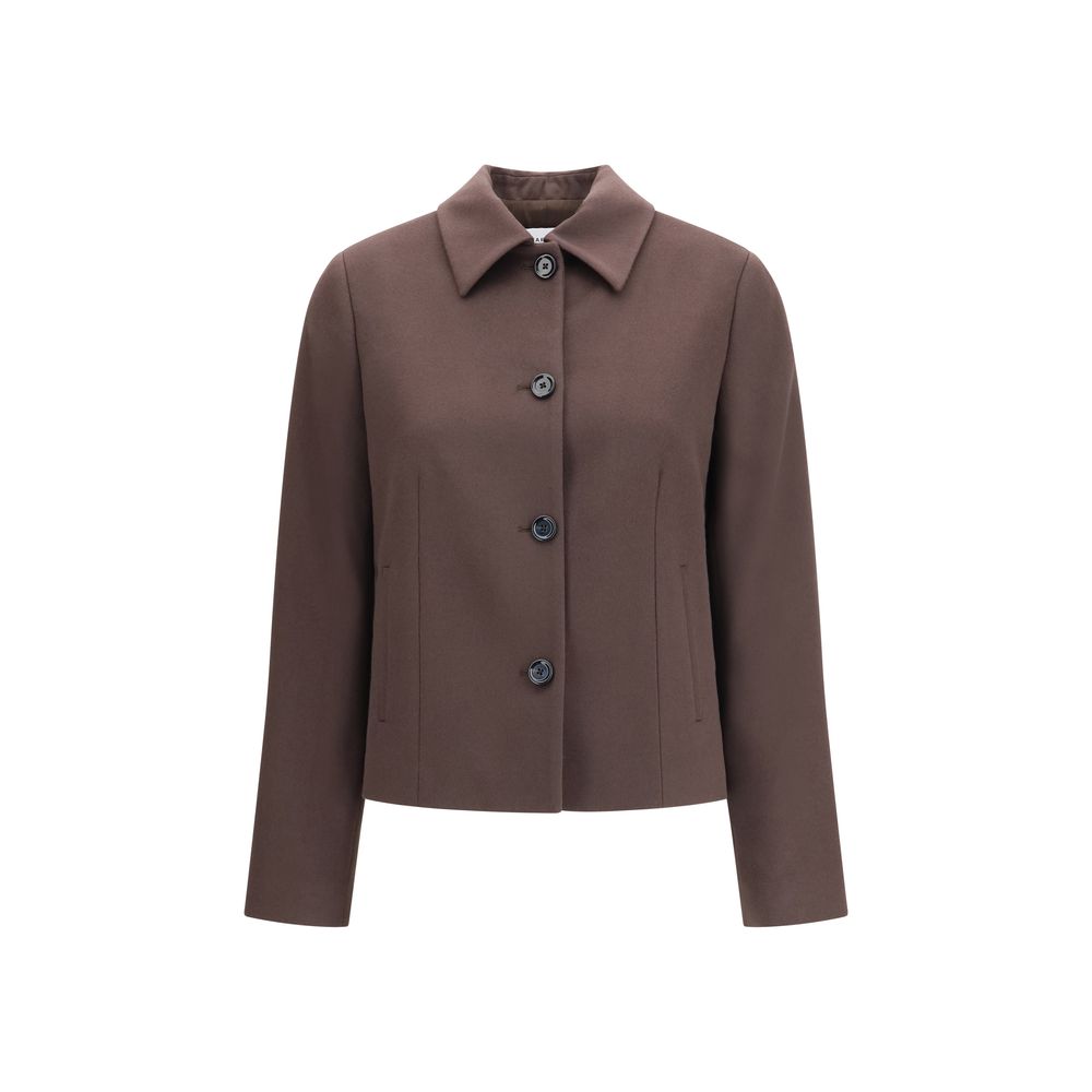 Veste longue Lardini en laine marron Oves Aries