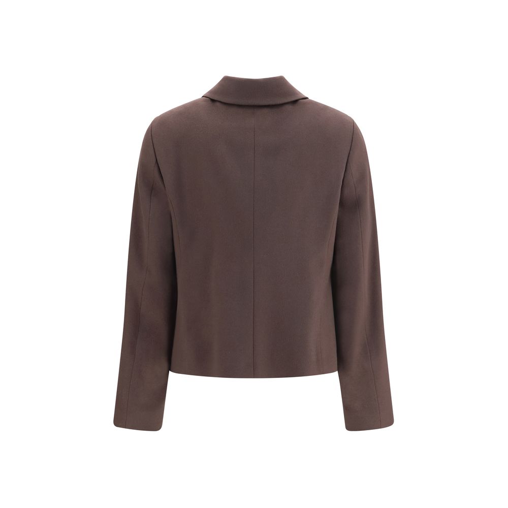 Veste longue Lardini en laine marron Oves Aries